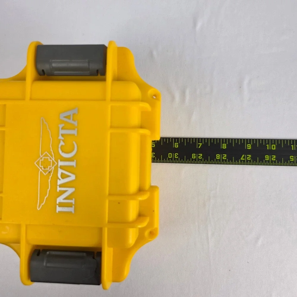 Invicta Watch Waterproof Impact Case Yellow Hard Shell Manual NO WATCH Geocache